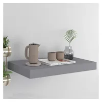 VidaXL Schweberegal Grau 40x23x3,8 cm MDF