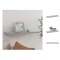 VidaXL Schweberegal Betongrau 80x23,5x3,8 cm MDF