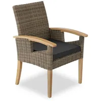 Tectake Rosarno Rattanstuhl  62,5 x 71,5 x 94 cm