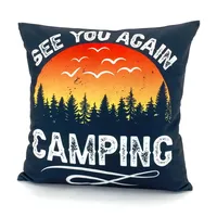Heimtexland ® Dekokissen Surf Camper Outdoor Adventure Geschenk Deko