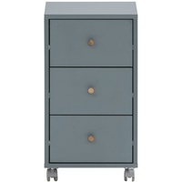 Proregal Rollcontainer Blau, Holz, 32.6x59.7x39 cm, Arbeitszimmer, Container