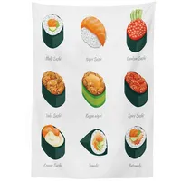 ABAKUHAUS Sushi Tischdecke, Exotische Japanische Küche, Personalisierter Druck Klare