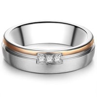Trilani Ring aus Edelstahl in Silber und Roségold mit