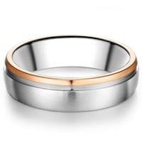 Trilani Ring aus Edelstahl in Silber und Roségold 60