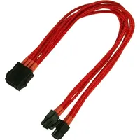 Nanoxia 8-Pin EPS12V Verlängerung 30cm, sleeved rot (NX8PV3ER)