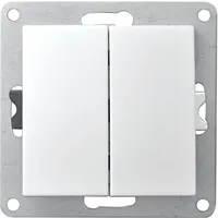 McPower Serien-Schalter McPower Flair 2-fach, 250V~/10A, UP, weiß