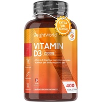 WeightWorld Vitamin D3 2000 I.E. - 400 vegane Tabletten