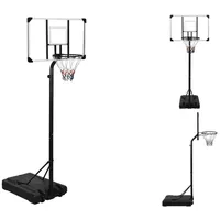 VidaXL Basketballständer Transparent 256-361 cm Polycarbonat