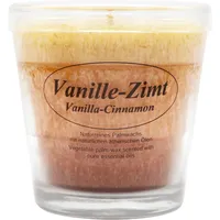 Kerzenfarm Hahn Duftkerze im Glas, Vanille-Zimt, 100% pflanzliches Stearin,