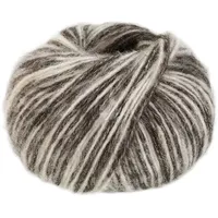 Lana Grossa Natural Alpaca Pelo Color 0209 rohweiß anthrazit