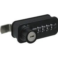Hettich Zahlenschloss mit Riegel - Fixcode links schwarz