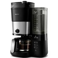 Philips HD7900/01 Kaffeemaschine Schwarz, Silber Fassungsvermögen Tassen=10 mit Mahlwerk,