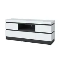Die Möbelfundgrube Campania TV-Lowboard 161x68x45 cm Weiß Kunststoff/Spanplatte/Holzwerkstoff