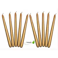 Partydeco Spitzkerze 24 cm 10 St. gold