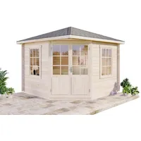 Alpholz Gartenhaus Monica-28 Natur 300 cm x 300 cm