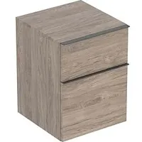 Geberit iCon Seitenschrank, 2 Schubladen, nussbaum/Griff lava matt