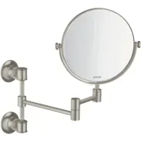 Hansgrohe Rasierspiegel Axor Montreux schw, neigbar, Wandmont., Edelstahl-Optik