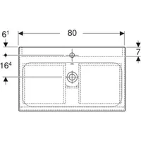 Geberit Renova Plan Set Möbelwaschtisch/Unterschrank 80cm, weiß/lackiert hochglanz 501916011
