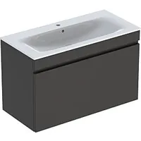 Geberit Renova Plan Möbel-Waschtisch-Set 501917JK1 100x62,2x48cm, Korpus/Front lava matt/Waschtisch