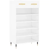VidaXL Schuhschrank Weiß 60x35x105 cm Holzwerkstoff