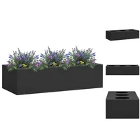 VidaXL Büro-Blumenkasten Anthrazit 90x40x23 cm Stahl