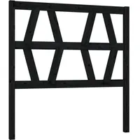VidaXL Kopfteil Schwarz 81x4x100 cm Massivholz Kiefer