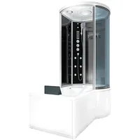AcquaVapore Kombination Badewanne Dusche K55-L33 Duschtempel 170x100 cm