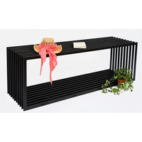 DanDiBo Ambiente DanDiBo Gartenbank Metall Wetterfest Schwarz 150 cm