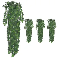 VidaXL Künstliche Efeuranken 4 Stk. Grün 90 cm