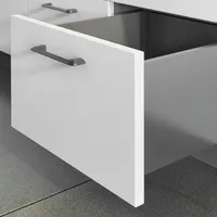 MS Beschläge Schubladensystem Schubladenauszug Anthrazit Dämpfung 550mm 168mm