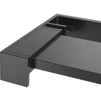 VidaXL Duschablage für Begehbare Dusche Schwarz 100 cm Aluminium