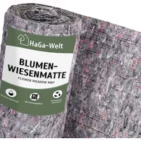 Haga Blumenwiesenmatte in 1m Br. Blumenwiese Blumensamen Matte (Meterware)