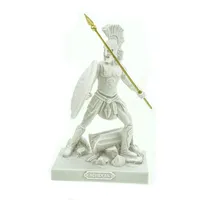 Kremers Schatzkiste Alabaster Figur Achilles 21cm Skulptur Feldherr Krieger