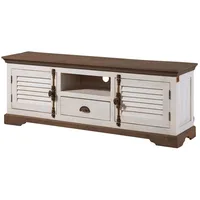 MASSIVMOEBEL24.DE TV-Board Mango 170x45x55 weiß lackiert TOULOUSE #111 -