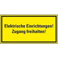 Lemax LEMAX® Hinweisschild Elektrische Einrichtungen!-Zugang...,ASR,Folie,selbstkl.,100x50mm