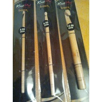 KnitPro Crochet Hook: Basix Birch: 15cm x 5.50mm, Braun,