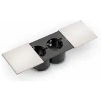 Naber Doppelsteckdose Edelstahlfarbig 2 St.