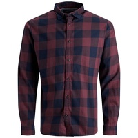JACK & JONES Gingham Twill Langarmhemd Port Royale L
