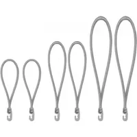Bradas Spanngummi Set mit PVC Haken 2x18/25/40cm grau Bradas