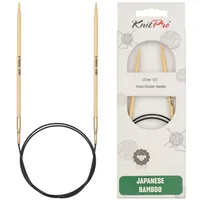 KnitPro K22238 Rundstricknadel, Bamboo, Braun, 60 cm x 3.75