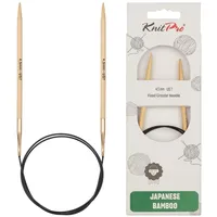 KnitPro K22228 Rundstricknadel, Bamboo, Braun, 60 cm x 4.5