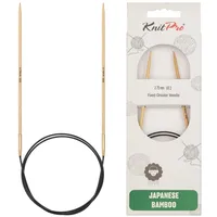 KnitPro K22224 Rundstricknadel, Bamboo, Braun, 60 cm x 2.75