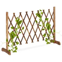 Relaxdays Rankgitter Holz, ausziehbar bis 185 cm, Rankhilfe Kletterpflanzen,