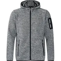 CMP Herren Unterjacke Kapuzen Fleecejacke, Ice-Titanio-Nero Hellgrau 48
