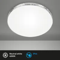 Briloner LED Badezimmer Deckenleuchte Splash weiß chrom 18W 4000K