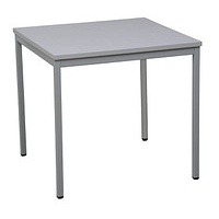 Gürkan Mehrzwecktisch grau quadratisch, Vierkantrohr grau, 70,0 x 70,0