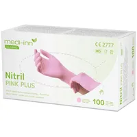 Medi-Inn Nitril Pink Plus Einmalhandschuhe puderfrei XL 100 Stück)
