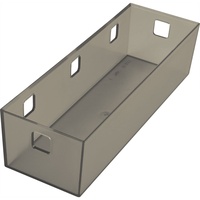 Ninka 5018.11 20911 Graphit transluzent Banio 3-Fach, Aufbewahrungsbehälter Organizer