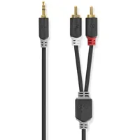 Nedis Audiokabel 3,5mm Klinken-Stecker / 2x RCA-Stecker 1,0m (CABW22200AT10)