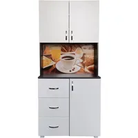 Hti-Living Küchenbuffet 3 Schubladen Blanca Bistro 80 x 180
